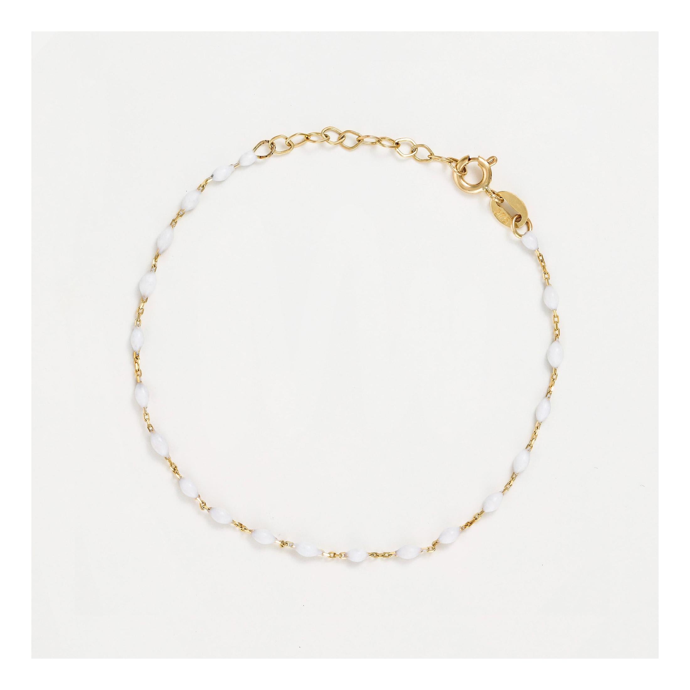 Pulsera “Amada Blanca” Oro Amarillo 375/1000