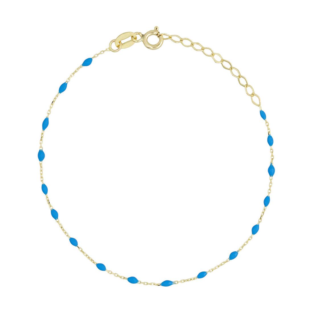 “Amada Turquoise” Bracelet 375/1000 Yellow Gold