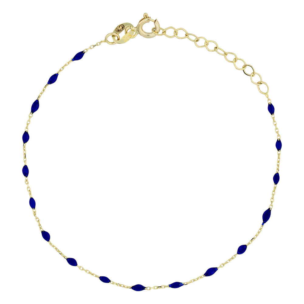 Bracelet " Amada Bleu" Or Jaune 375/1000