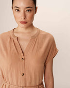 Rozana Short Dress - Camel