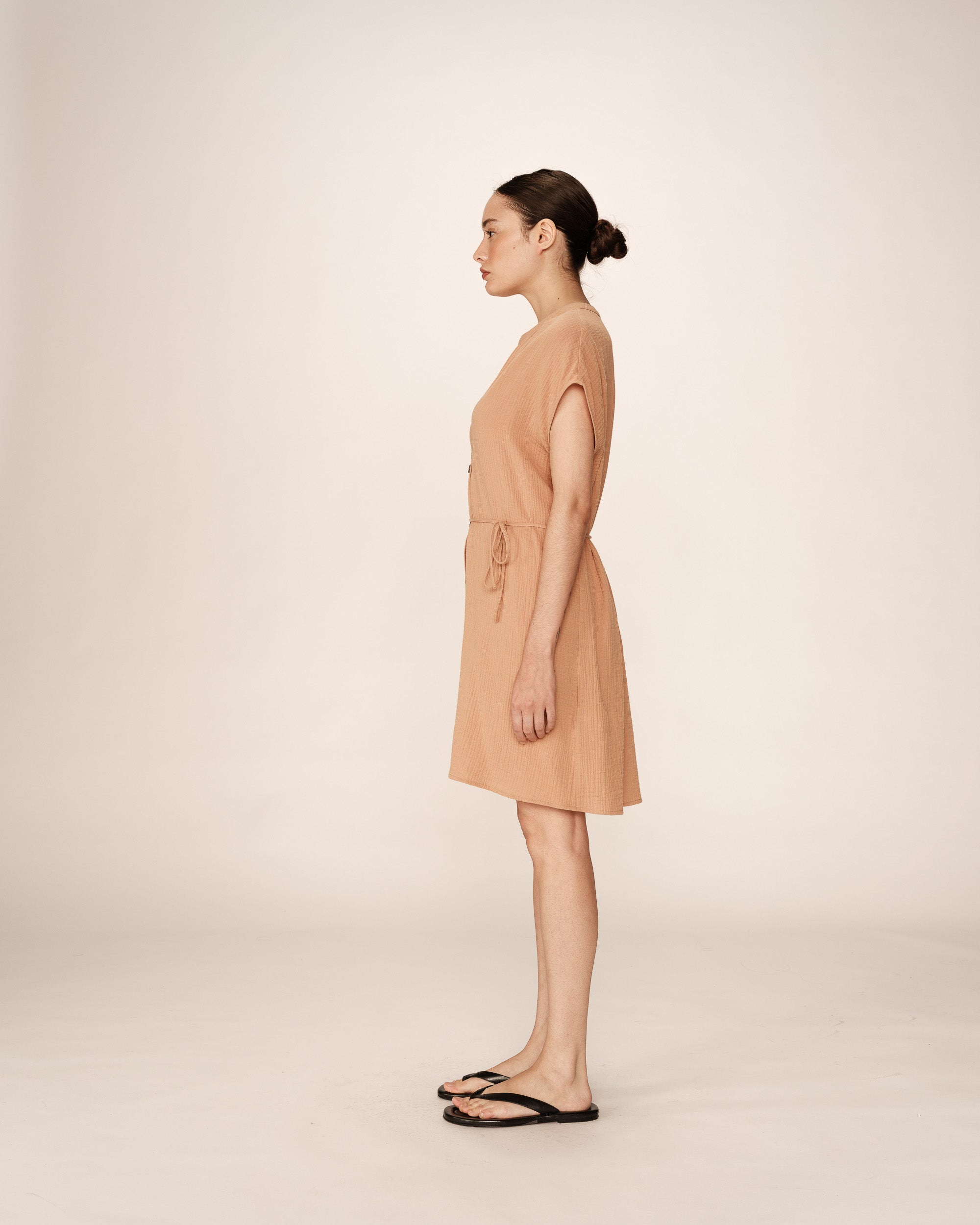 Rozana Short Dress - Camel
