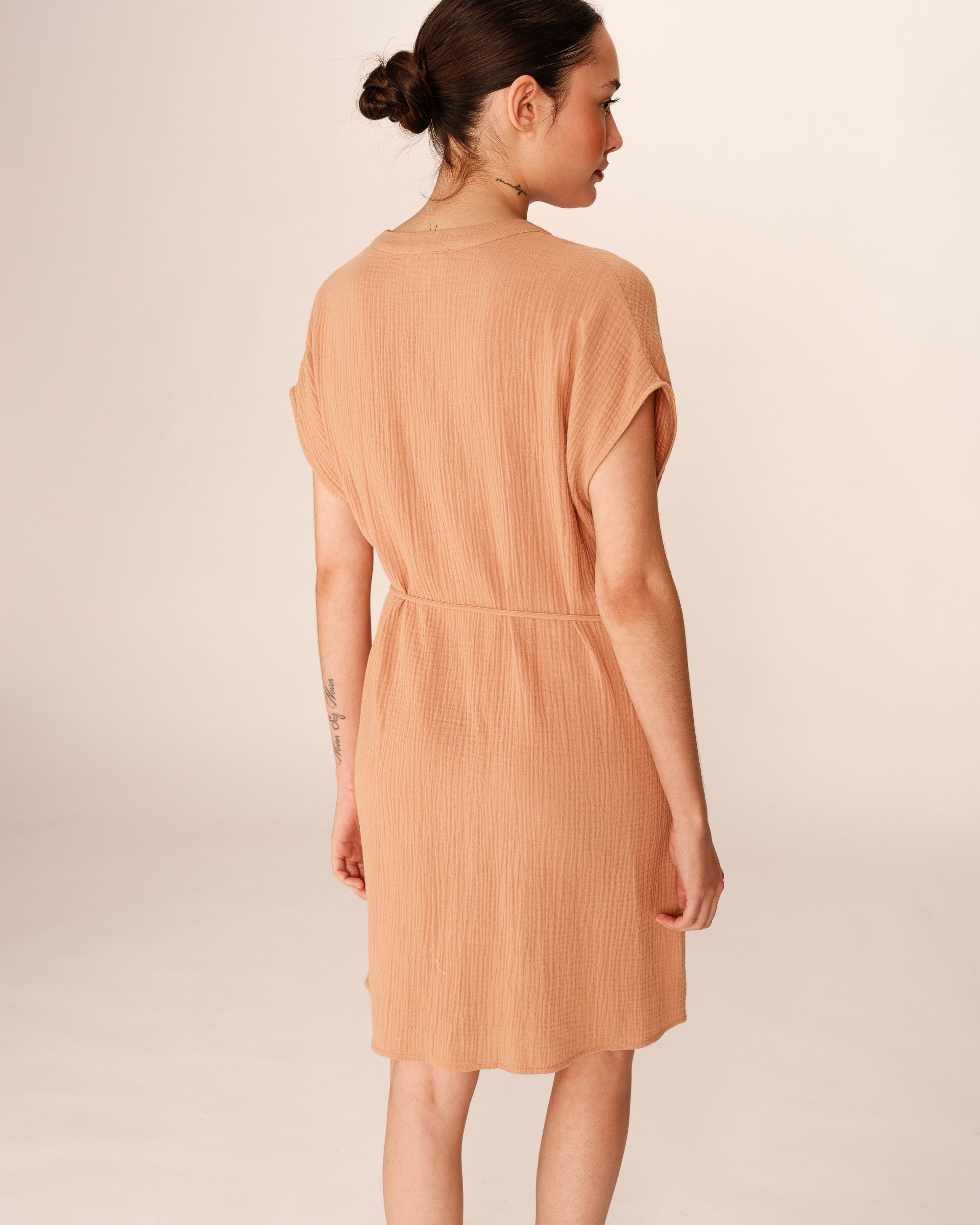 Rozana Short Dress - Camel