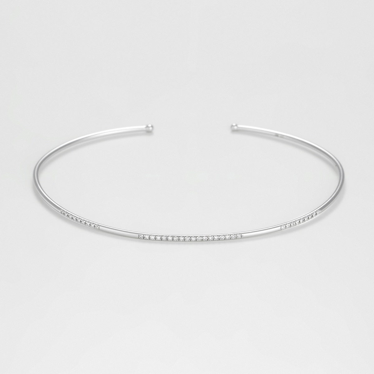 Bracelet "Divided Line Bangle" Diamants 0,07Ct/36 - Or Blanc