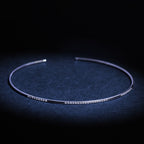 Brazalete "Divided Line Bangle" D0.07Ct/36 - Oro blanco 375/1000