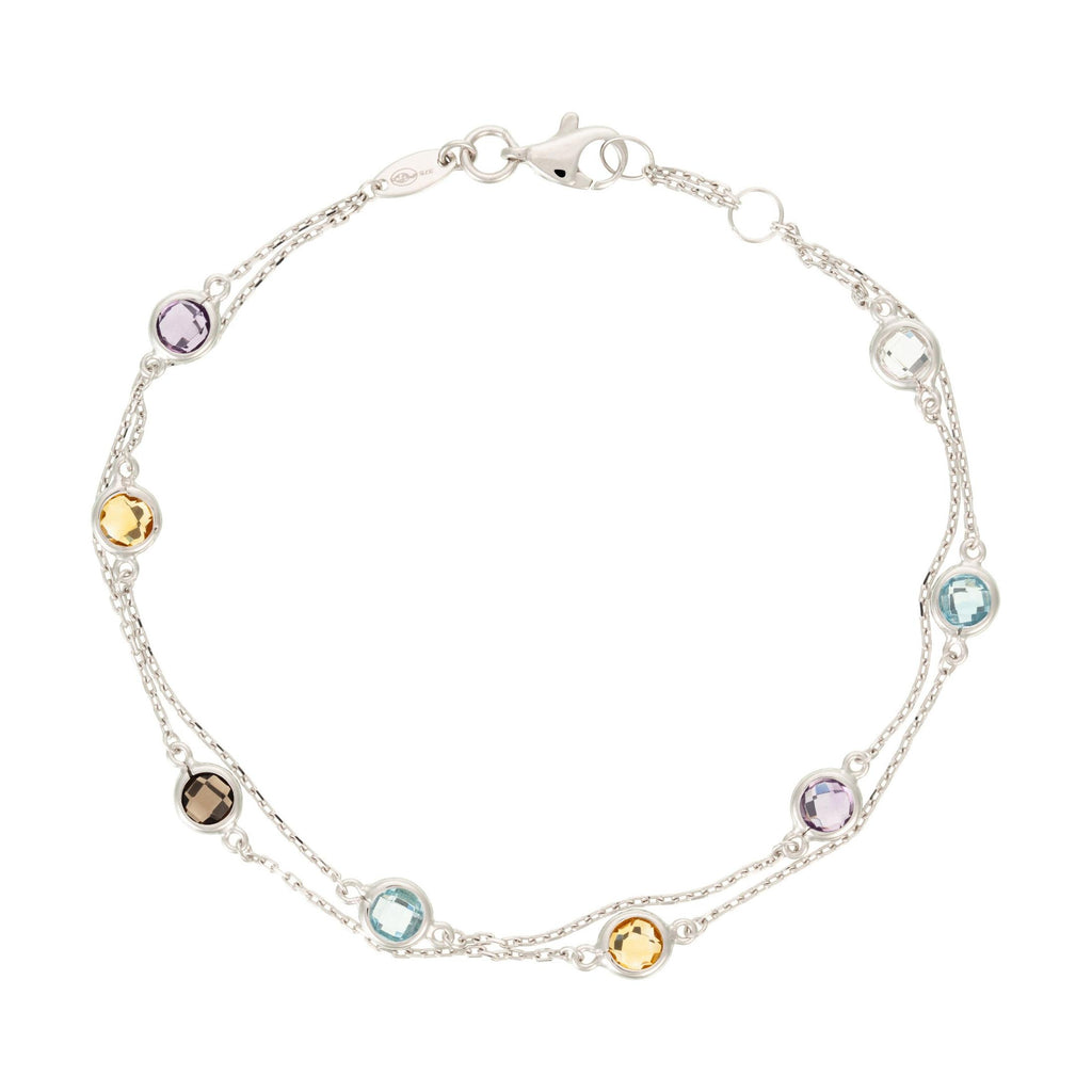 Pulsera "Colormix" de oro blanco 3,19Ct/7