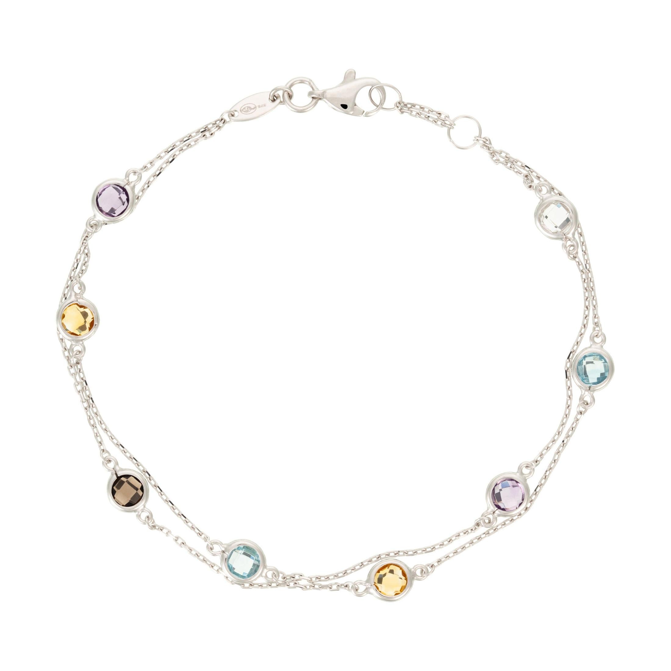 Pulsera "Colormix" de oro blanco 3,19Ct/7