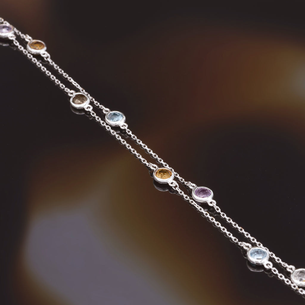 Pulsera "Colormix" de oro blanco 3,19Ct/7