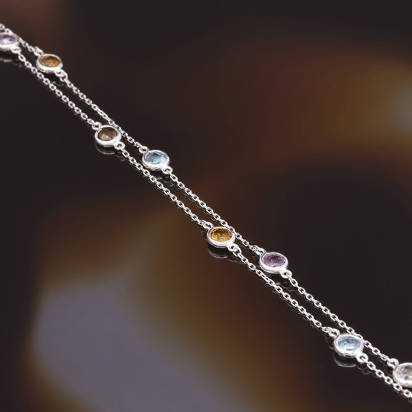 Pulsera "Colormix" de oro blanco 3,19Ct/7
