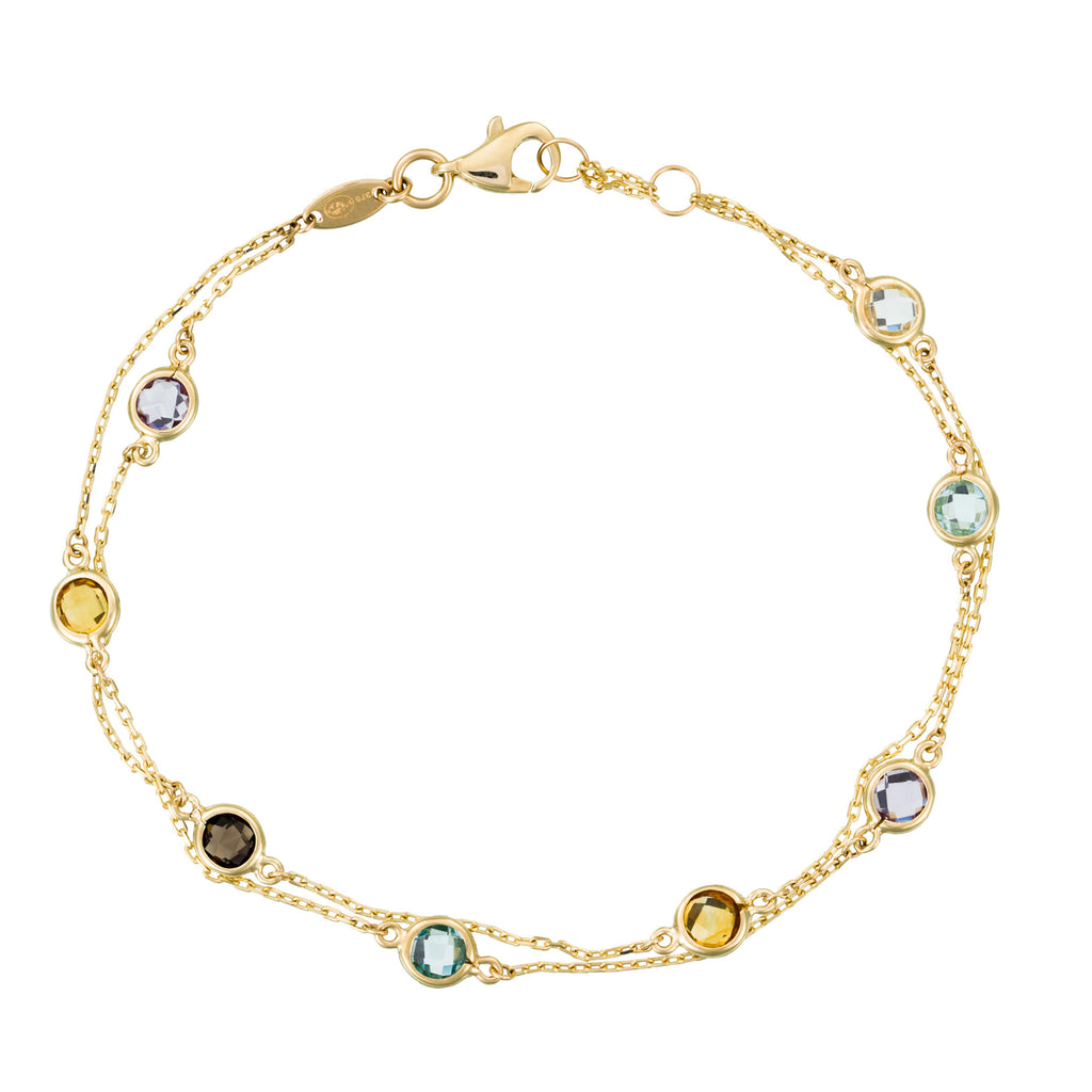 Bracelet "Colormix" 3,19Ct/7 Or Jaune 375/1000