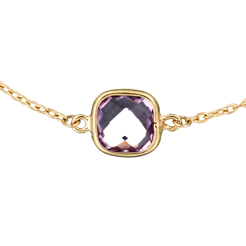 Bracelet "Pépites Multicolores, Améthyste Et Topaze Bleue"