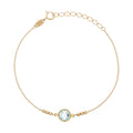 “Beautiful Topaz” Bracelet 375/1000 Yellow Gold