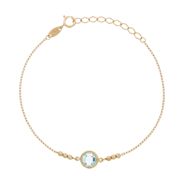 “Beautiful Topaz” Bracelet 375/1000 Yellow Gold