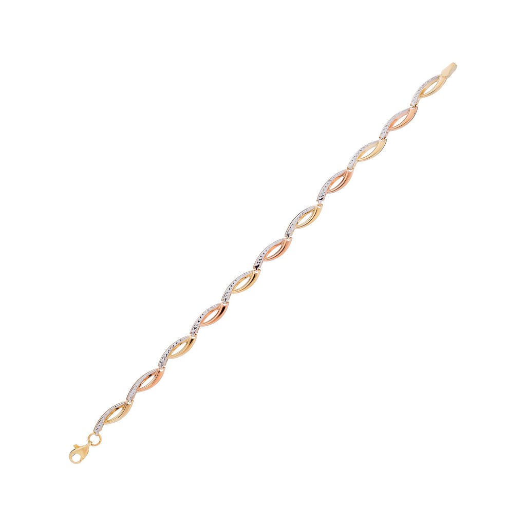 Bracelet "Donatella" - Or Tricolore 375/1000