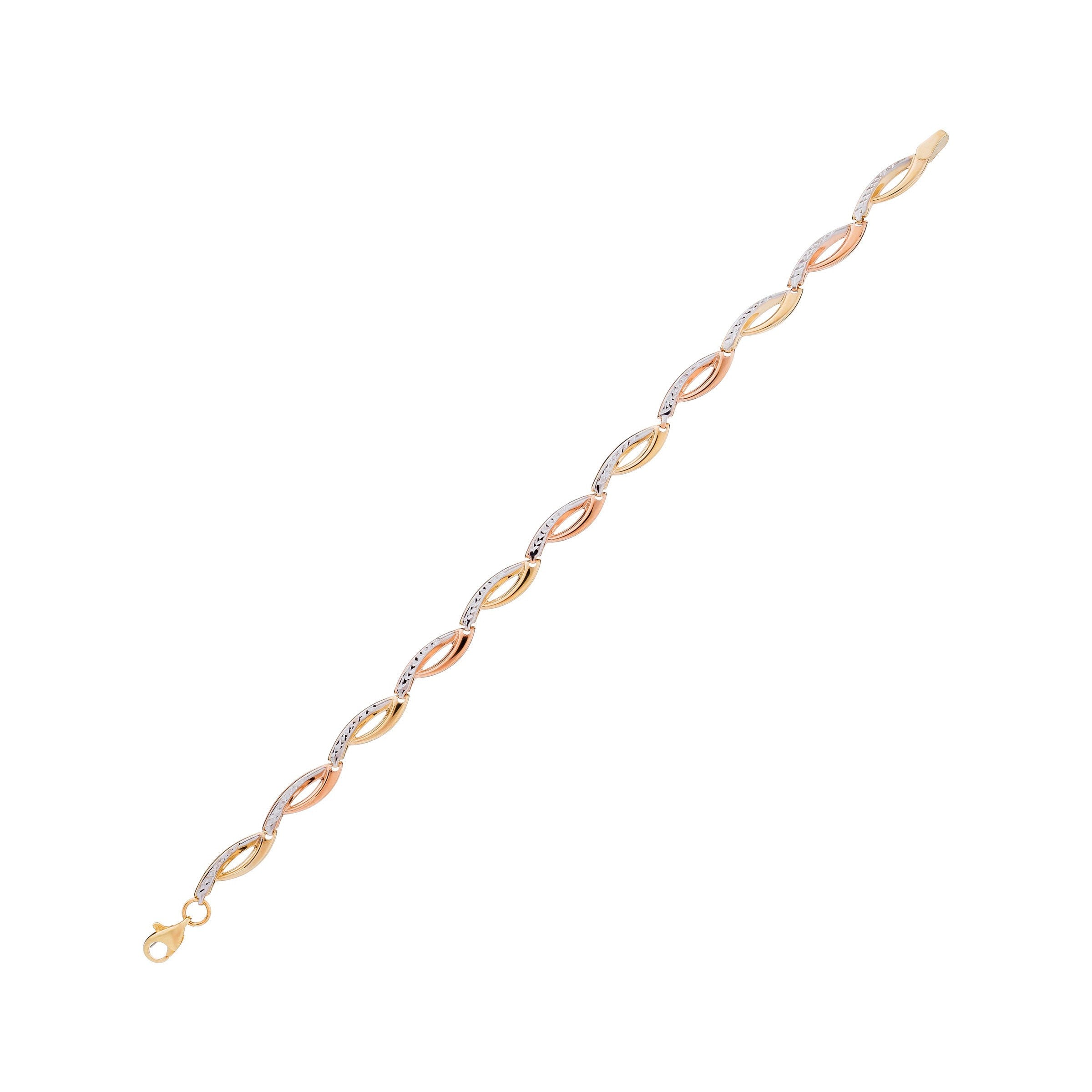 Bracelet "Donatella" - Or Tricolore 375/1000