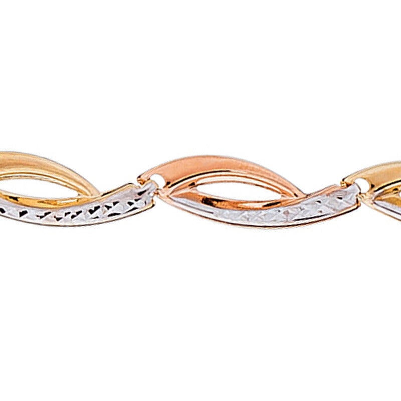 Bracelet "Donatella" - Or Tricolore 375/1000