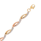 Bracelet "Donatella" - Or Tricolore 375/1000