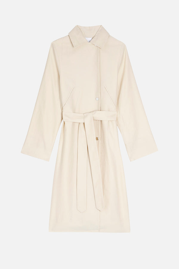 Manteau Fern Shantung - Ecru