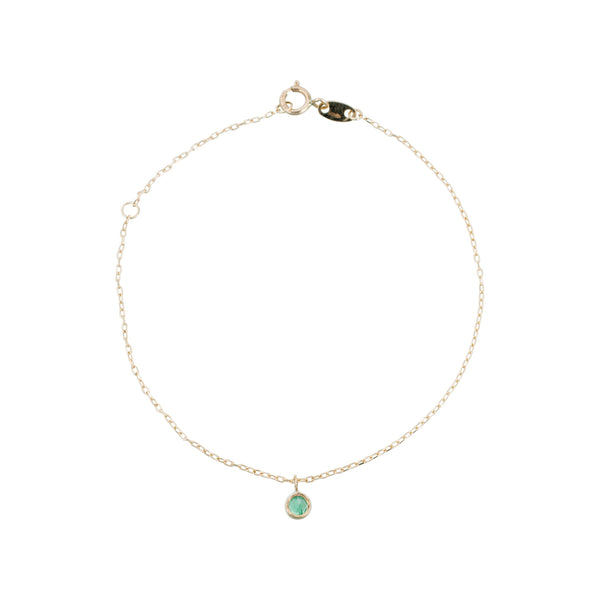 Bracelet "Rond Emeraude Or Jaune 375/1000