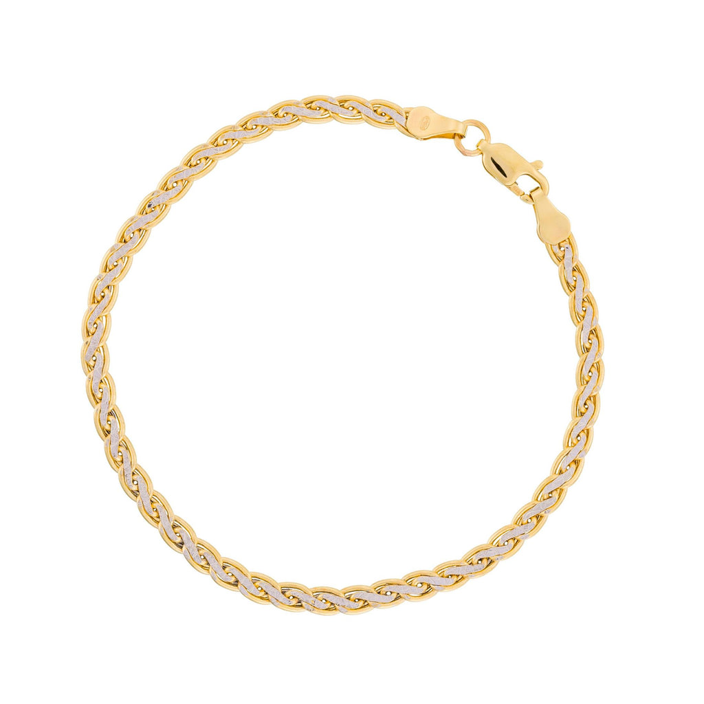 Bracelet Maille "Golya" Or Bicolore 375/1000