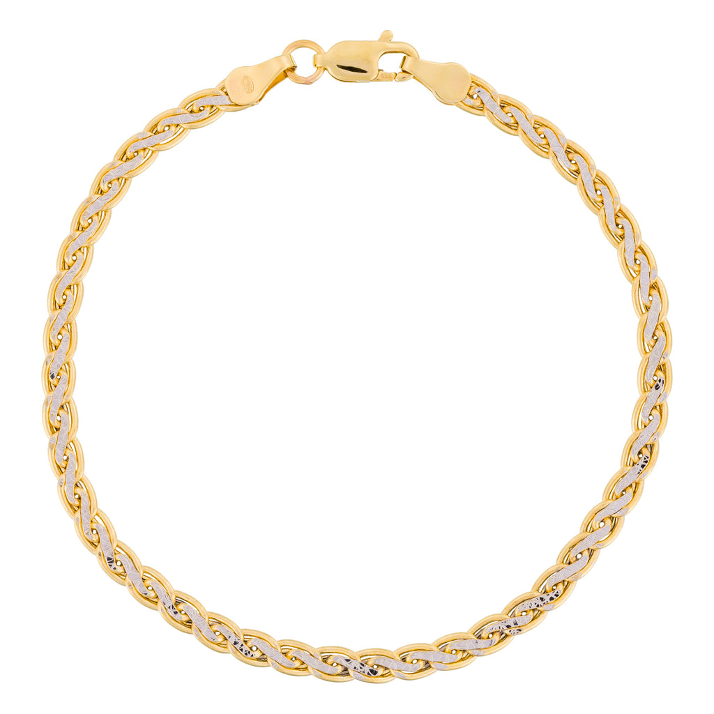 “Golya” Mesh Bracelet Two-tone Gold 375/1000