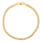 “Golya” Mesh Bracelet Two-tone Gold 375/1000