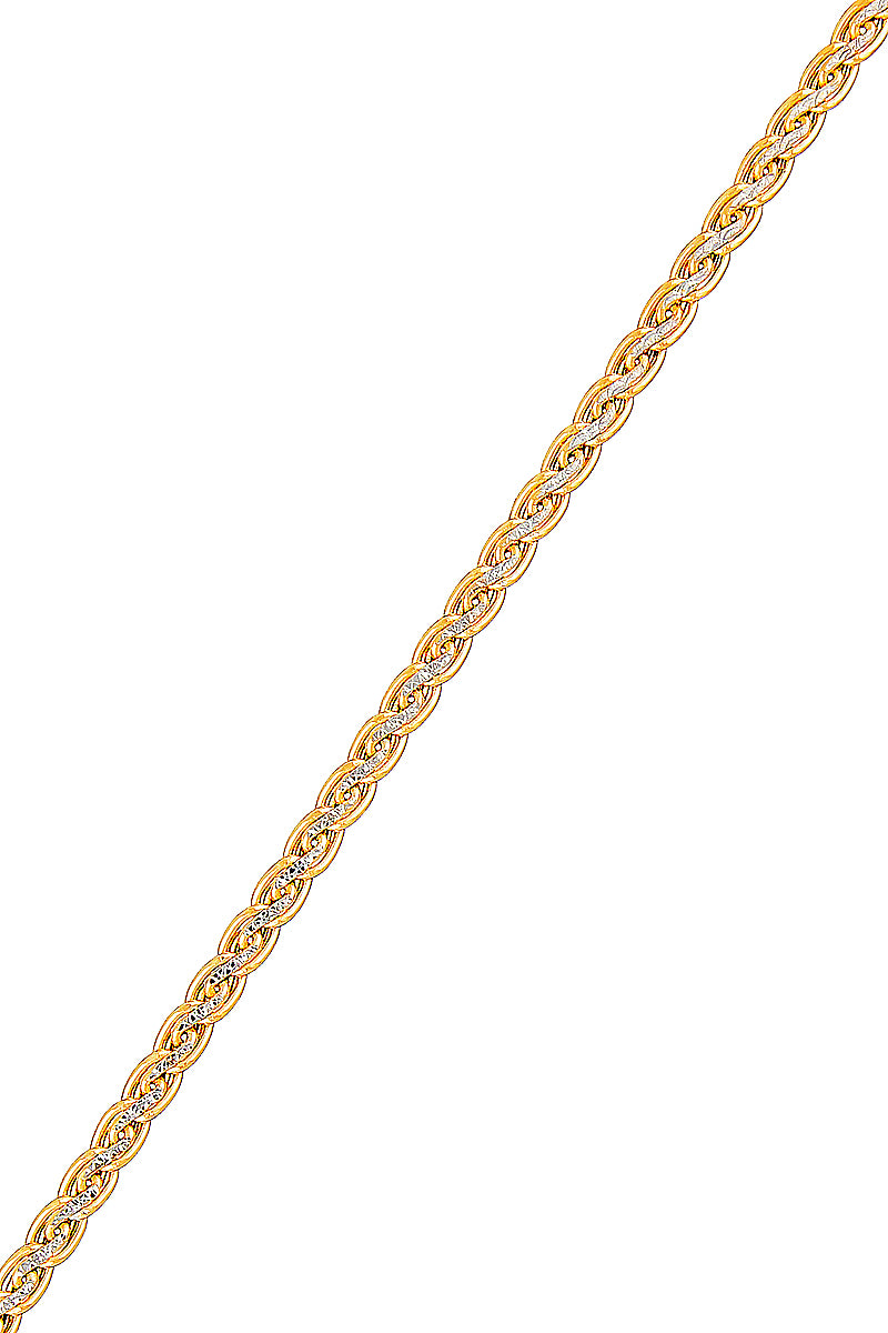 “Golya” Mesh Bracelet Two-tone Gold 375/1000