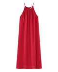 Rubis Long Dress - Cherry
