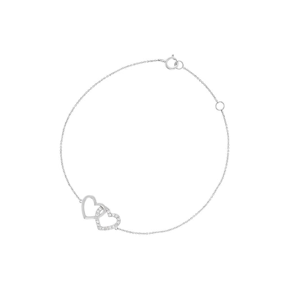 Bracelet "Jamais Sans Toi" D0,11/18 - Or Blanc 375/1000