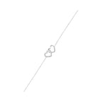 Bracelet "Jamais Sans Toi" Diamants 0,113/18 - Or Blanc 375/1000