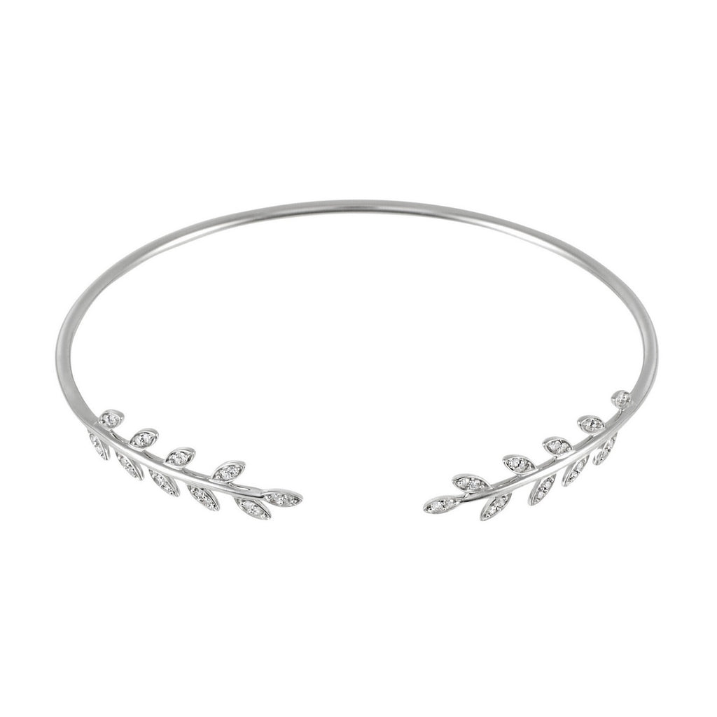 Armbånd "Comme Une Feuille" D0,21/40 - Hvidguld 375/1000