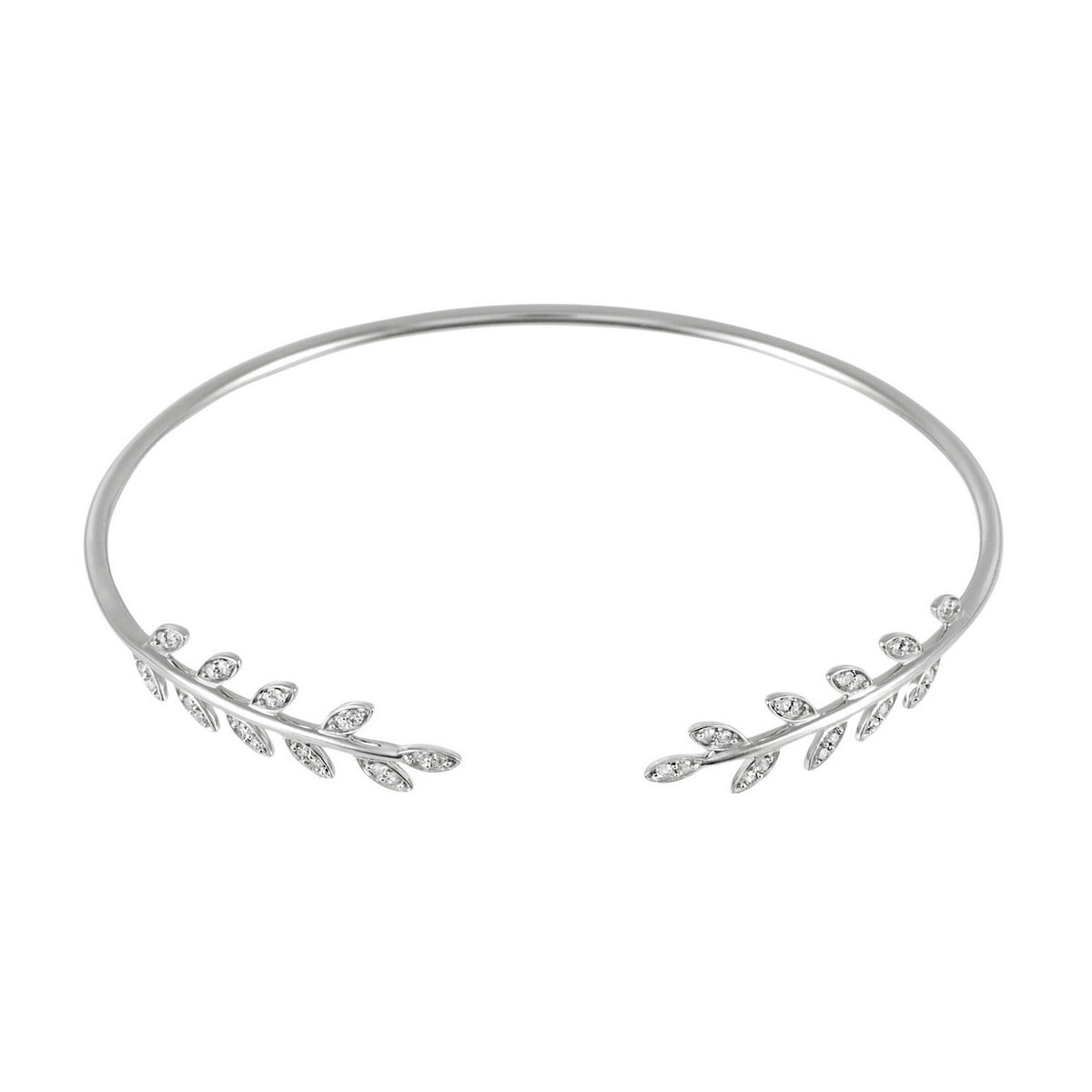 Armbånd "Comme Une Feuille" D0,21/40 - Hvidguld 375/1000