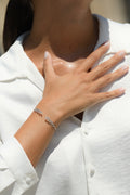 Bracelet "Comme Une Feuille" D0,21/40 - Or Blanc 375/1000