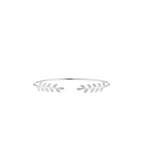 Bracelet "Comme Une Feuille" D0,21/40 - Or Blanc 375/1000
