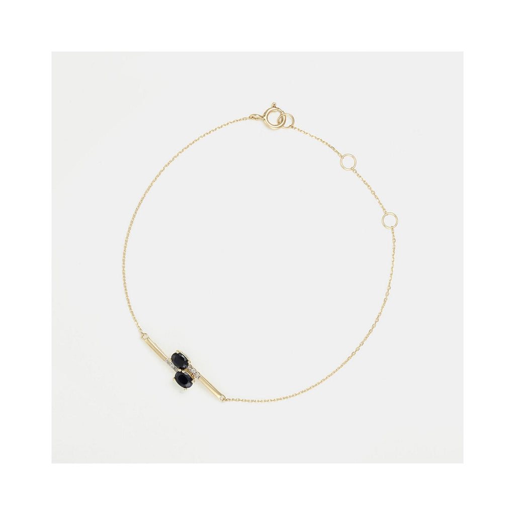 "Cayagan" Bracelet D 0.033/6 &amp; Sa0.5/2 - 375/1000 Yellow Gold
