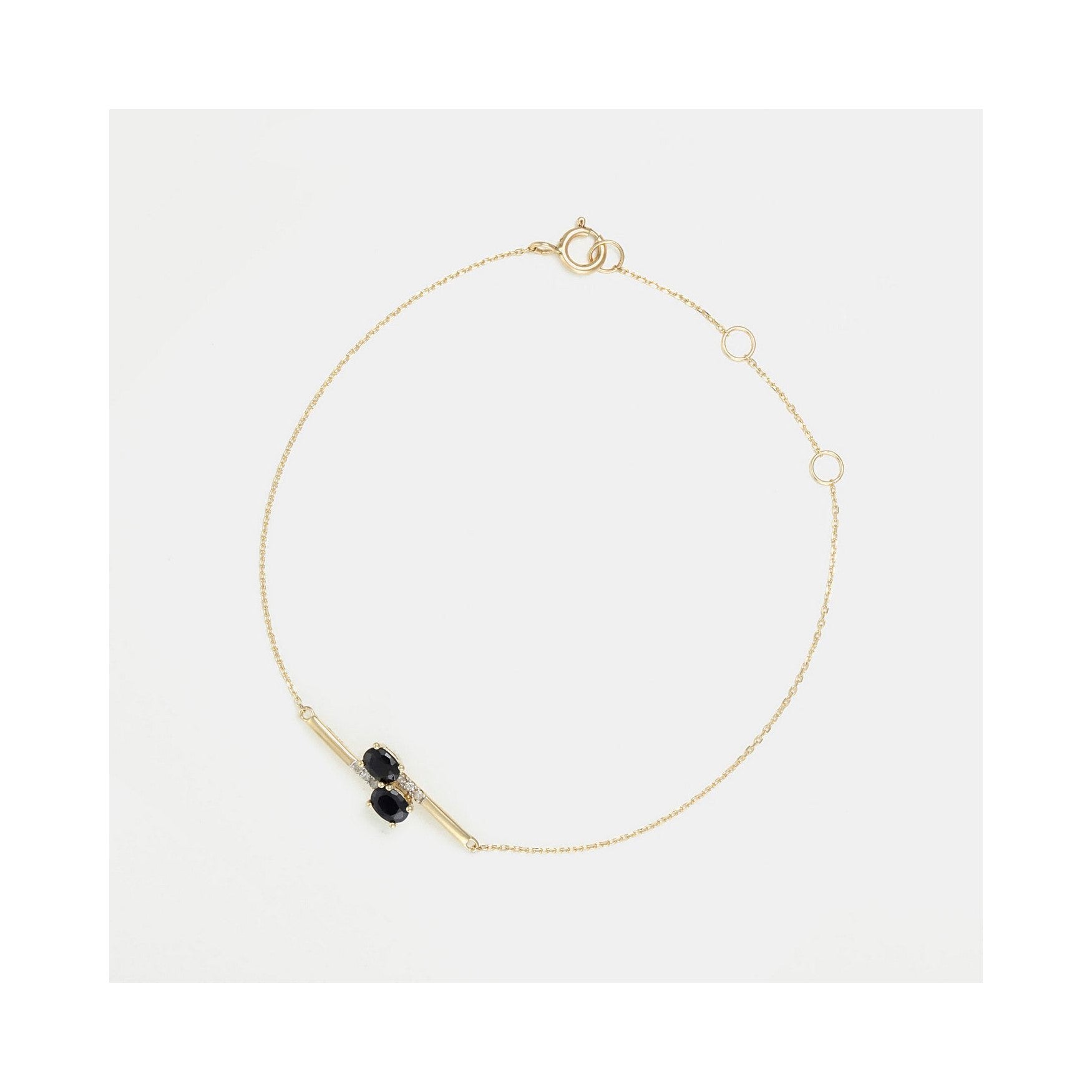"Cayagan" Bracelet D 0.033/6 &amp; Sa0.5/2 - 375/1000 Yellow Gold