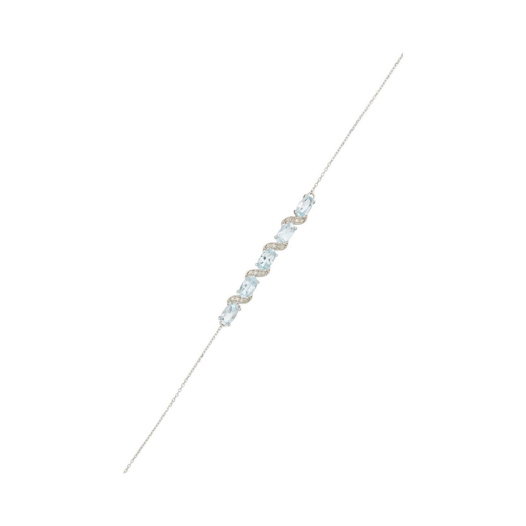 Bracelet "Adelaide" D 0,09/16 Bt 1,75/5 - Or Blanc 375/1000