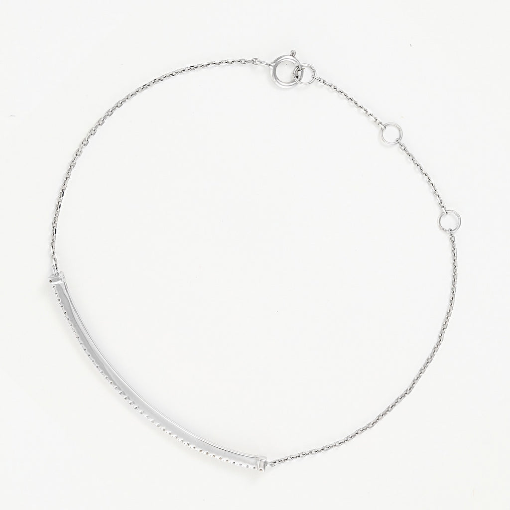 “Diamond Line” Bracelet D0.21/47 – 375/1000 White Gold