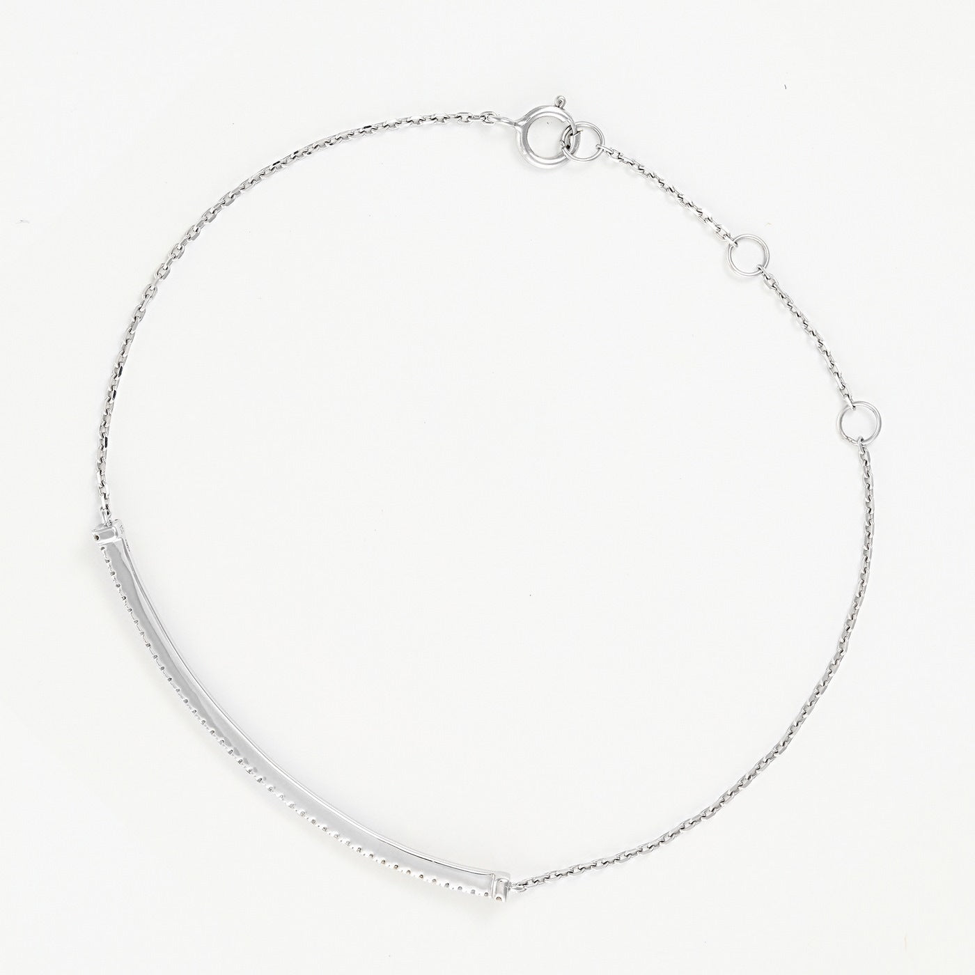 “Diamond Line” Bracelet D0.21/47 – 375/1000 White Gold