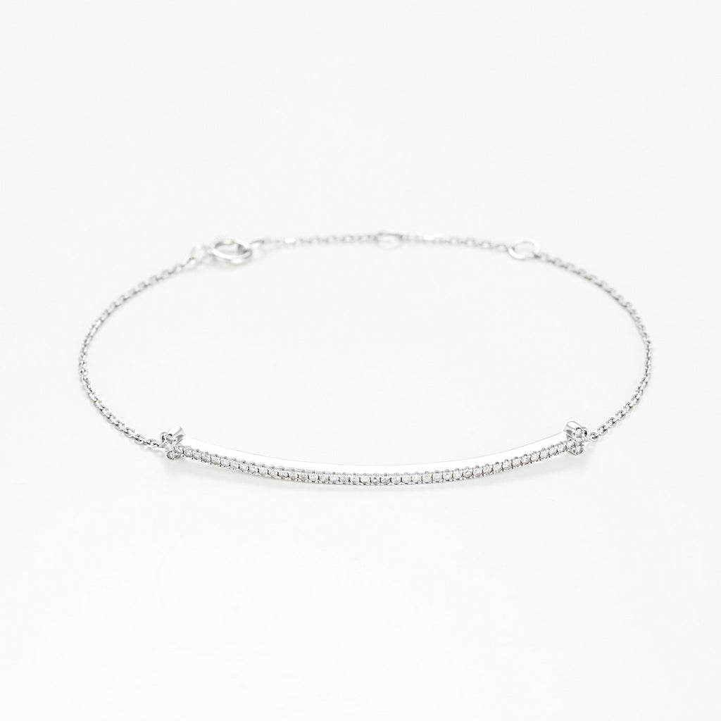 “Diamond Line” Bracelet D0.21/47 – 375/1000 White Gold