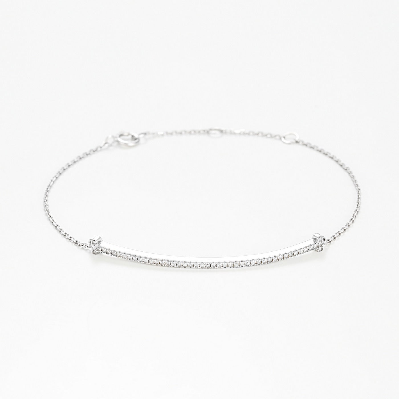 “Diamond Line” Bracelet D0.21/47 – 375/1000 White Gold
