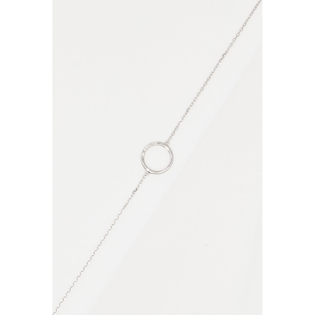 Bracelet "Cercle" Diamants 0,02/5 - Or Blanc 375/1000