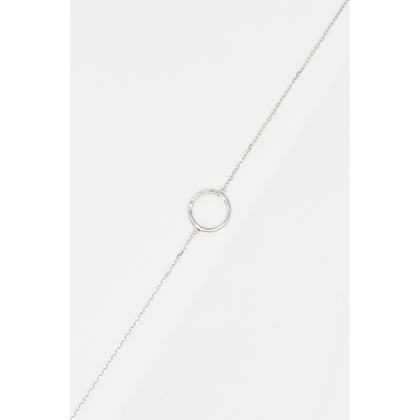 Bracelet "Cercle" Diamants 0,02/5 - Or Blanc 375/1000
