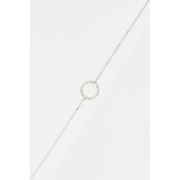 Bracelet "Cercle" Diamants 0,02/5 - Or Blanc 375/1000