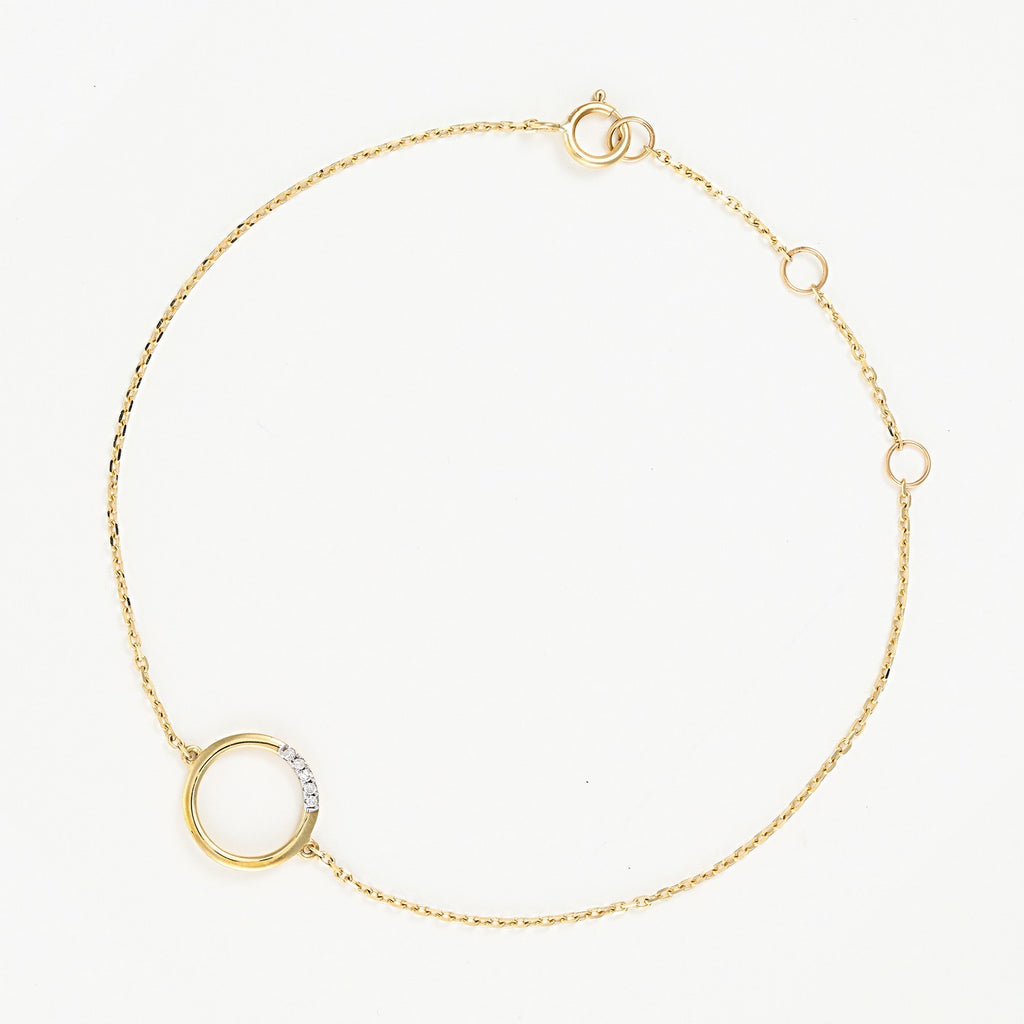 Armband "Cercle" D0,02/5 - Geelgoud 375/1000