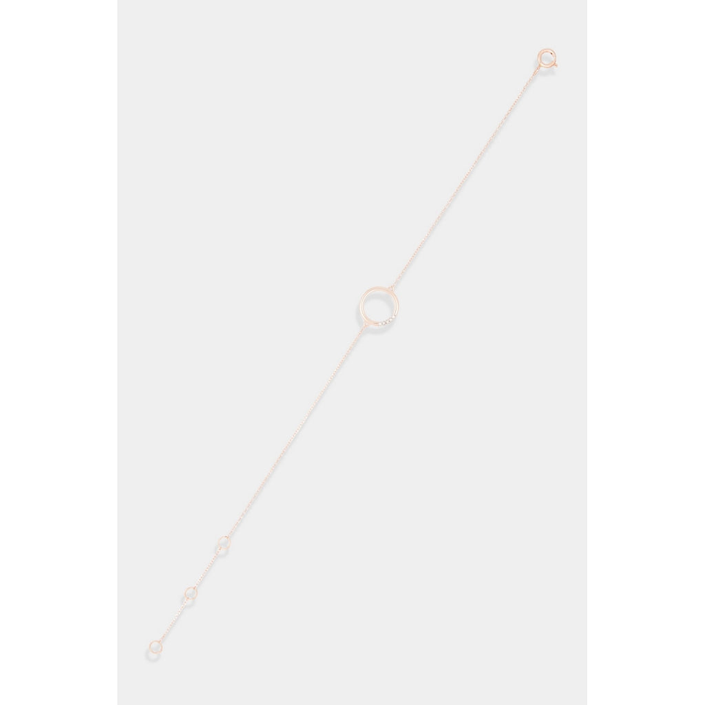Bracelet "Cercle" Diamants 0,018/5 - Or Rose 375/1000