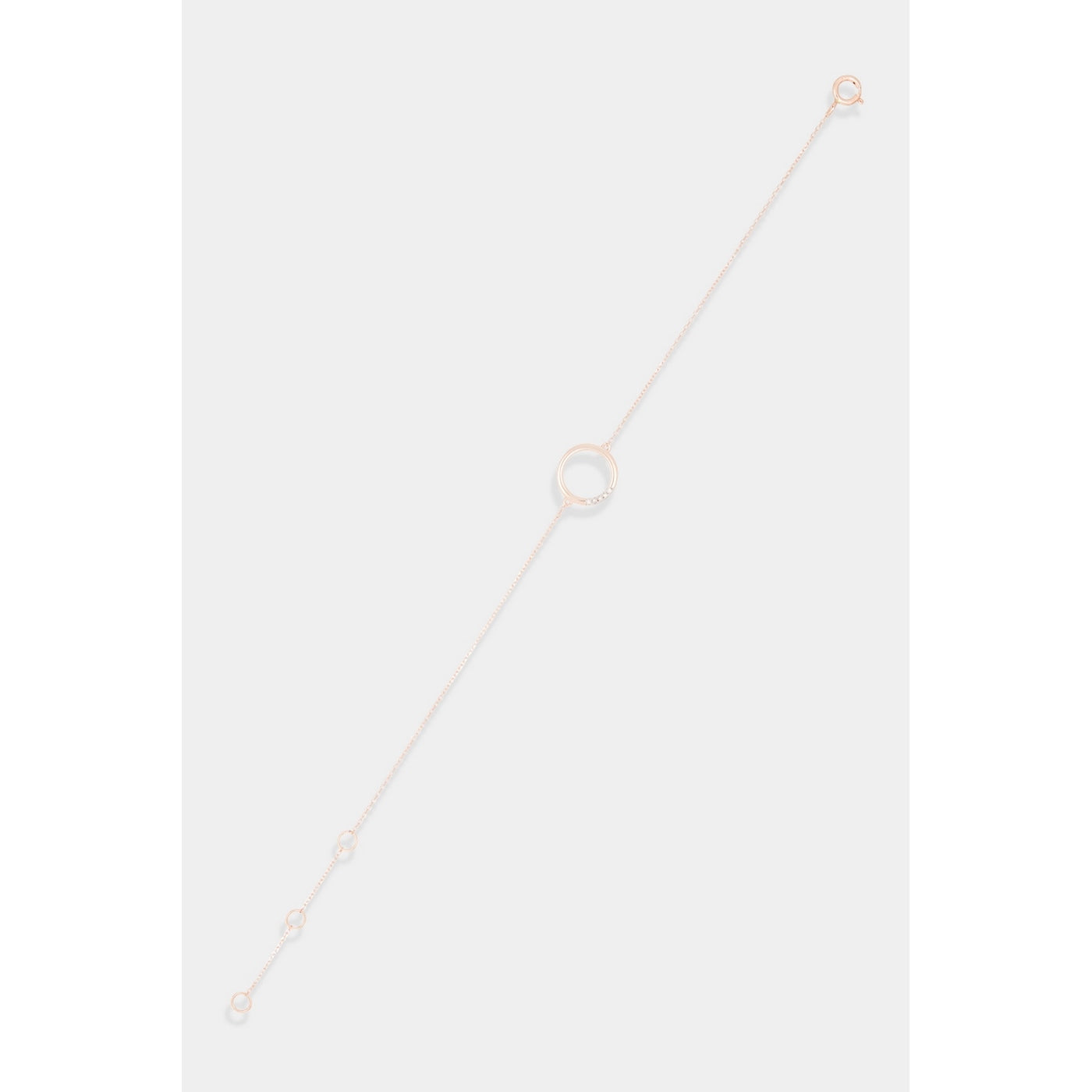 Bracelet "Cercle" Diamants 0,018/5 - Or Rose 375/1000