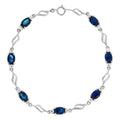 "Beni" Bracelet White Topaz 5.68/14 Sapphire 5.68/7 - 375/1000 White Gold