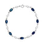 Pulsera "Beni" White Topaze 5,68/14 Saphir 5,68/7