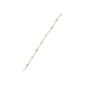 Bracelet "Mon Arc En Ciel" Top Blanche0,92/14;Top Bleue1,4/2;Améthyste0,9/2;Peri - Or Jaune 375/1000