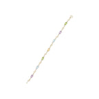 Bracelet "Mon Arc En Ciel" Top Blanche0,92/14;Top Bleue1,4/2;Améthyste0,9/2;Peri - Or Jaune 375/1000